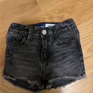 Old Navy Girls Black Washed Denim Cutoff Shorts